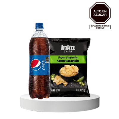 WA INKA CHIPS JALAPEÑO 135GR+PEPSI 1L
